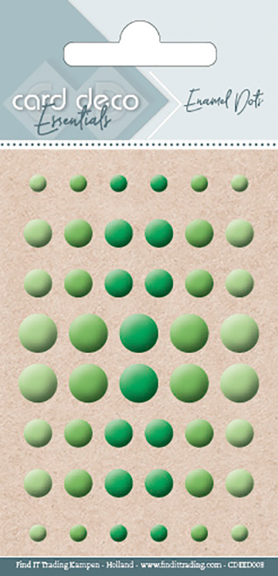 Enamel dots appel groen Card Deco Essentials