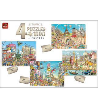 Legpuzzel Comic City collection 4in1
