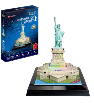 Legpuzzel Cubic fun 3D Statue of Liberty Led