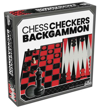 Schaken-Dammen-Backgammon 3 in 1