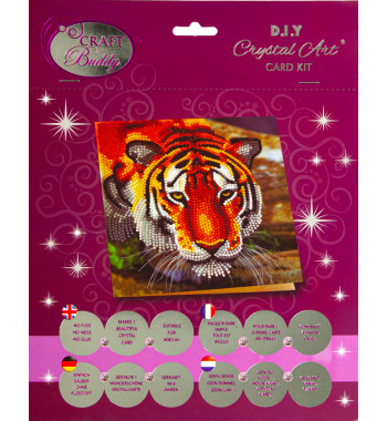 Crystal card kit A40 the tiger 18x18cm