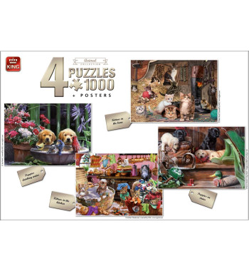 Legpuzzel Animal Collection 4in1