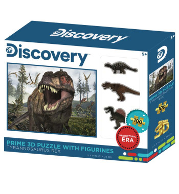 Legpuzzel 3D T-Rex met 3 figuurtjes