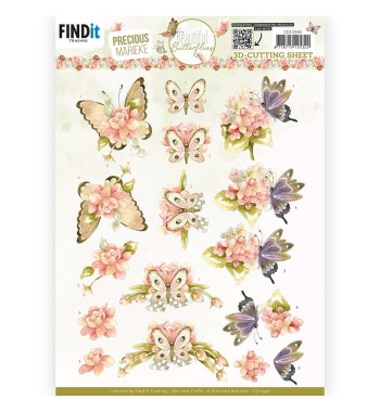 PM Beautiful Butterfly Knipvelset Pink/Red
